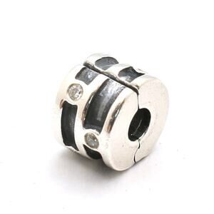 Authentic PANDORA Sparkling Clip with Clear CZ